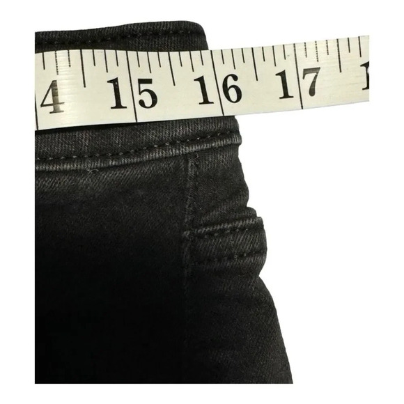 Aeropostale Women's Black Distressed Denim Shorts Size 12‎ Vintage High Rise - Picture 5 of 5